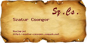 Szatur Csongor névjegykártya