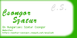 csongor szatur business card
